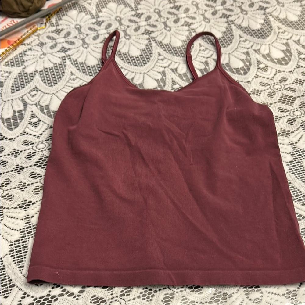 Women's Burgundy Spaghetti Strap Top